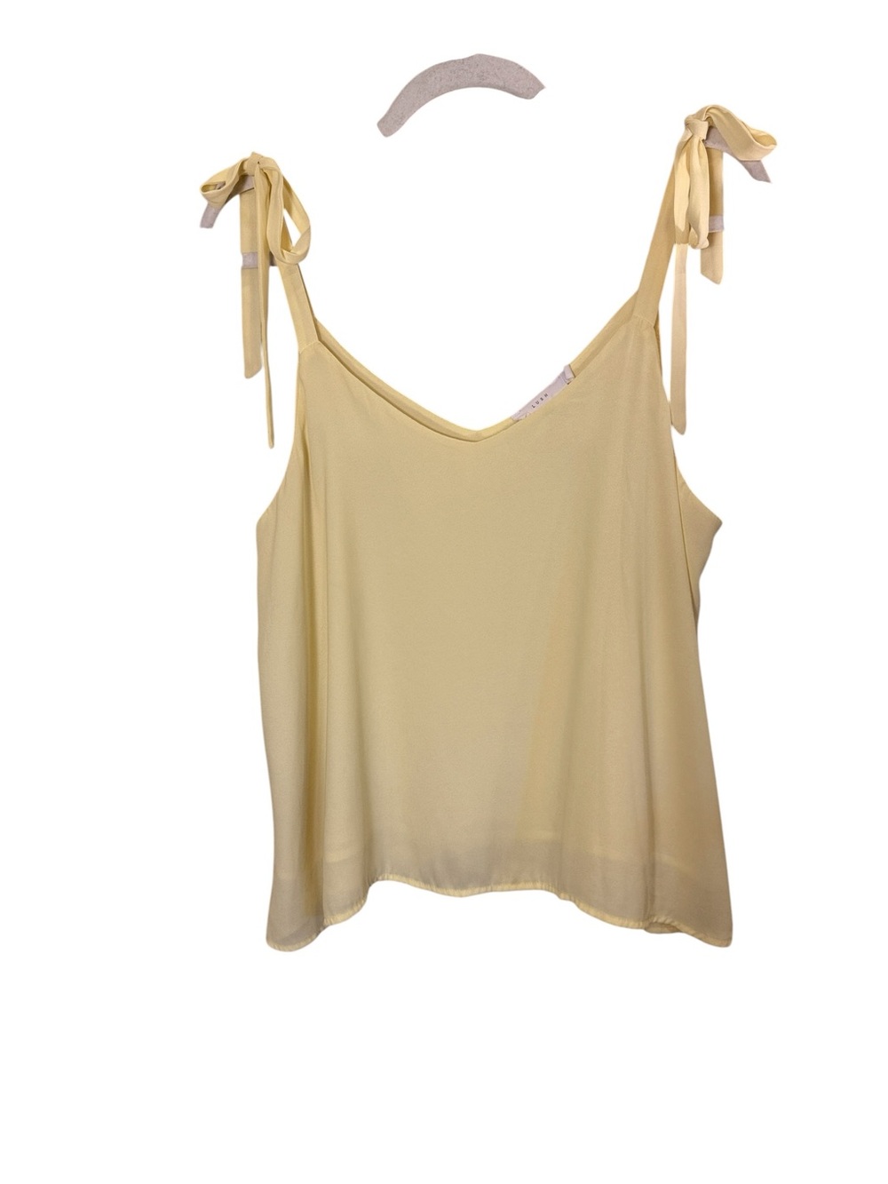Lush Women’s Butter Yellow Tie-Shoulder Lightweight Tank sz L